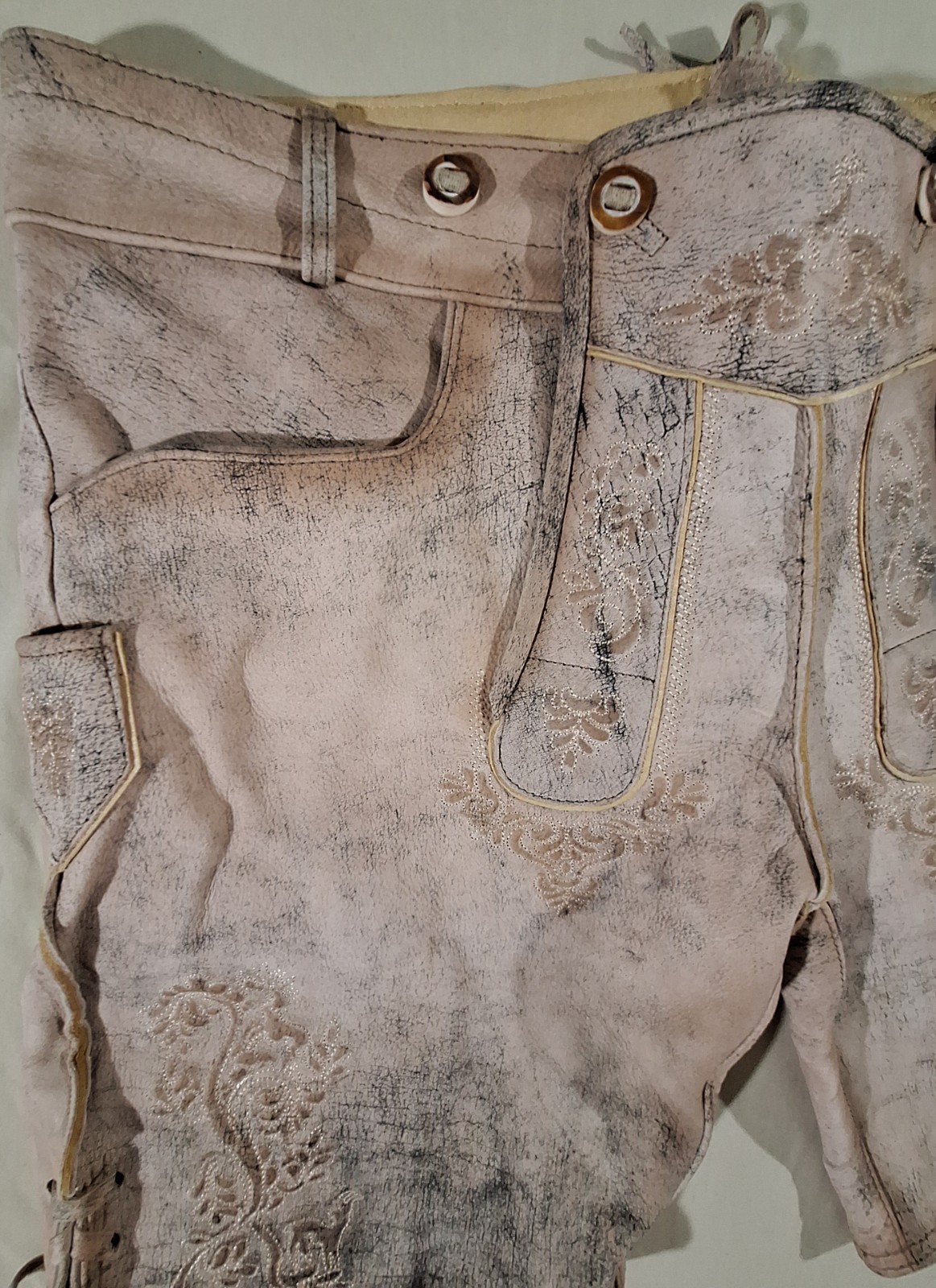 NWT Schoenberger Lederhosen Leather Shorts Oktoberfest Bavarian Alpine Trachten