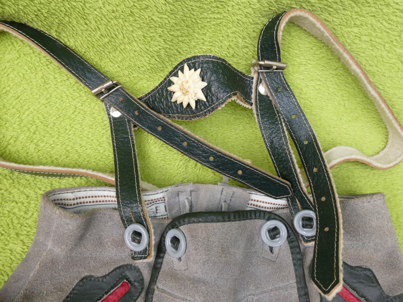 Vintage Short Kids Traditional Lederhosen Lederhosen Size 110