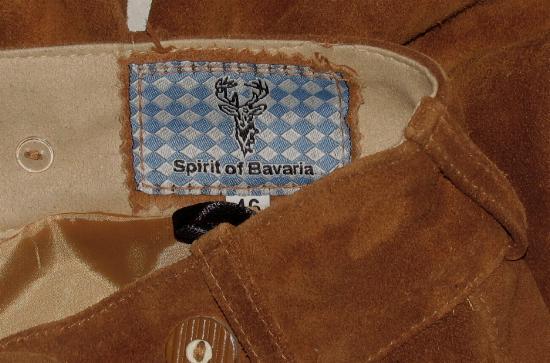 Spirit Of Bavaria – Men’s Trachten Pants / Knee-Bund Lederhosen In Brown Size 46