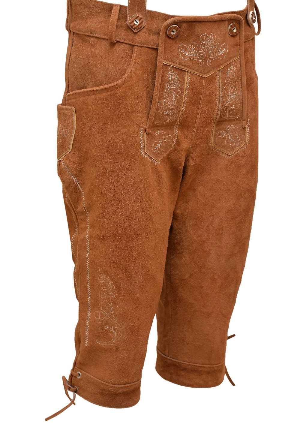 Oktoberfest Bavarian Lederhosen Men German Real Leather Matching long Short New