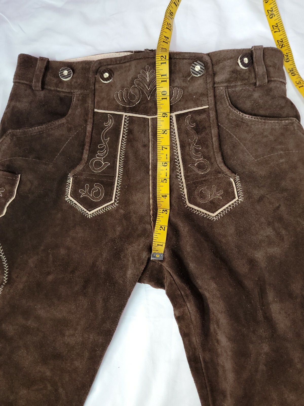 Lederhosen4U Men Genuine Leather Authentic German Lederhosen Dark brown 50 #C3