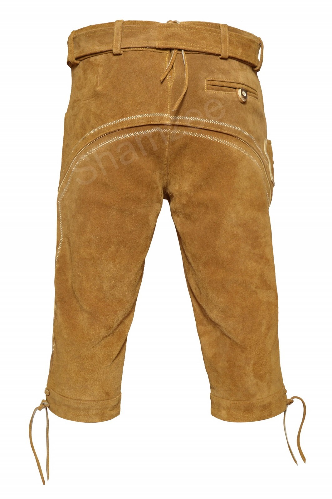  Lederhosen including belt olive color real leather size 46-48_60